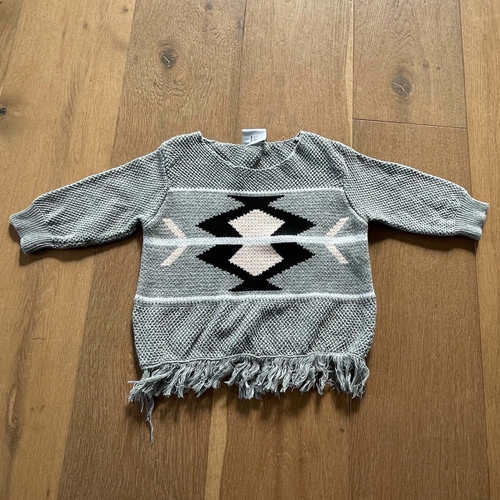 Girls Little Edge Threads fringe sweater 3